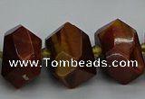 CNG5276 15.5 inches 12*16mm - 15*20mm faceted nuggets red tiger eye beads