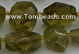 CNG5281 15.5 inches 12*16mm - 18*25mm faceted nuggets lemon quartz beads