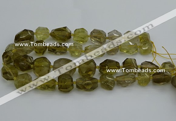 CNG5281 15.5 inches 12*16mm - 18*25mm faceted nuggets lemon quartz beads