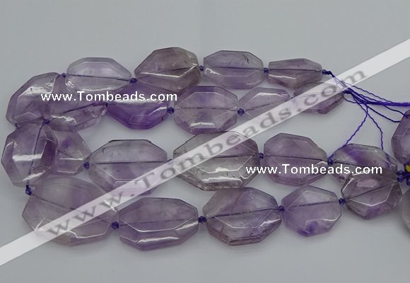 CNG5283 15.5 inches 20*30mm - 35*45mm faceted freeform amethyst beads