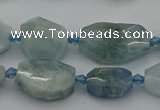 CNG5287 15.5 inches 12*16mm - 15*25mm faceted freeform aquamarine beads