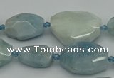 CNG5288 15.5 inches 15*20mm - 22*30mm faceted freeform aquamarine beads