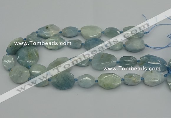 CNG5288 15.5 inches 15*20mm - 22*30mm faceted freeform aquamarine beads