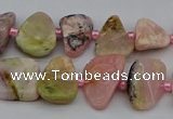 CNG5293 15.5 inches 8*12mm - 15*20mm freeform pink opal gemstone beads