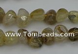 CNG5297 15.5 inches 5*8mm - 12*16mm nuggets golden rutilated quartz beads