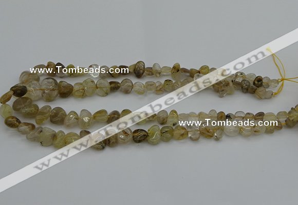 CNG5297 15.5 inches 5*8mm - 12*16mm nuggets golden rutilated quartz beads