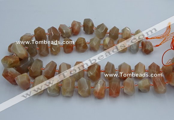 CNG5301 15.5 inches 12*16mm - 15*20mm faceted nuggets moonstone beads