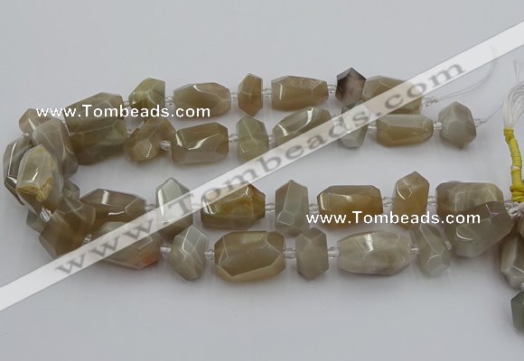 CNG5303 15.5 inches 12*16mm - 18*25mm faceted nuggets moonstone beads