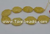 CNG5315 15.5 inches 25*35mm - 35*45mm freeform yellow jade beads