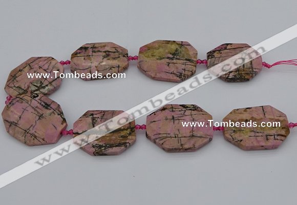 CNG5316 15.5 inches 25*35mm - 35*45mm freeform rhodonite beads