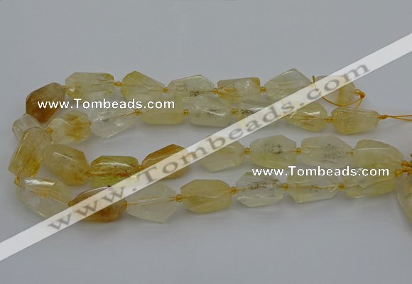 CNG5321 15.5 inches 12*16mm - 15*25mm faceted nuggets citrine beads