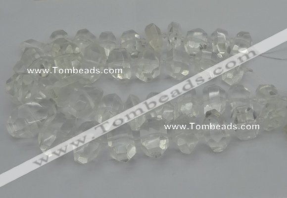 CNG5335 15.5 inches 13*18mm - 20*30mm faceted nuggets white crystal beads