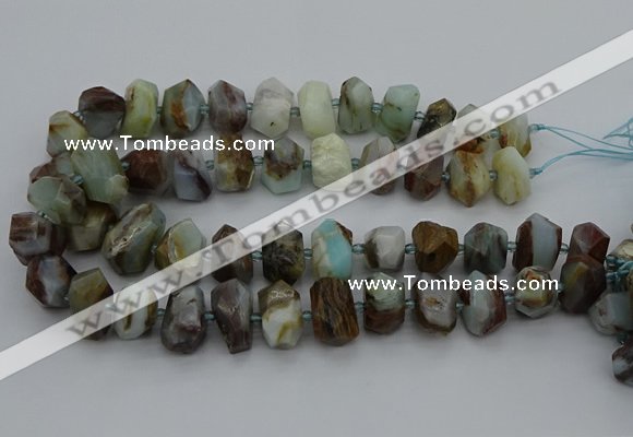 CNG5336 15.5 inches 12*16mm - 15*20mm faceted nuggets blue opal beads