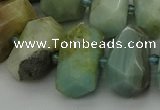 CNG5337 15.5 inches 12*16mm - 15*20mm faceted nuggets amazonite beads