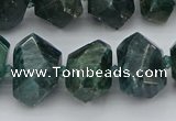 CNG5340 12*16mm - 15*20mm faceted nuggets green apatite beads