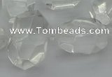 CNG5343 15.5 inches 12*16mm - 15*25mm faceted nuggets white crystal beads