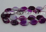 CNG5345 15.5 inches 25*35mm - 30*40mm faceted freeform agate beads