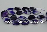 CNG5346 15.5 inches 25*35mm - 30*40mm faceted freeform agate beads