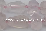 CNG5371 15.5 inches 12*16mm - 18*25mm faceted nuggets rose quartz beads