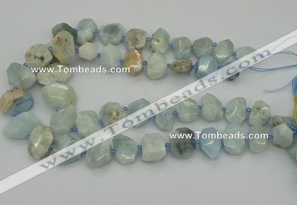 CNG5383 15.5 inches 12*16mm - 18*25mm faceted nuggets aquamarine beads