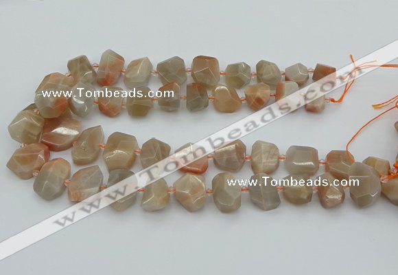 CNG5385 15.5 inches 12*16mm - 18*25mm faceted nuggets moonstone beads