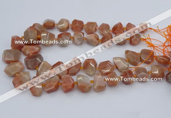 CNG5386 15.5 inches 12*16mm - 18*25mm faceted nuggets moonstone beads