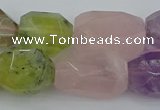 CNG5393 15.5 inches 12*16mm - 15*25mm faceted nuggets mixed quartz beads