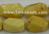 CNG5394 15.5 inches 12*16mm - 15*25mm faceted nuggets yellow jade beads