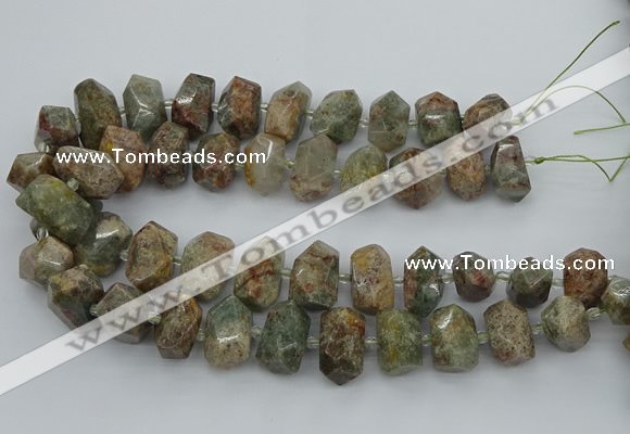 CNG5401 15.5 inches 12*16mm - 15*20mm faceted nuggets ghost gemstone beads