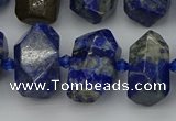 CNG5425 12*16mm - 15*20mm faceted nuggets lapis lazuli beads