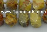 CNG5436 12*16mm - 15*20mm faceted nuggets crazy lace agate beads