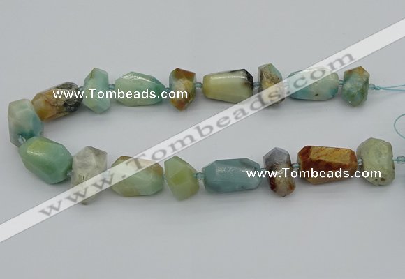 CNG5437 15.5 inches 12*16mm - 18*25mm faceted nuggets amazonite beads