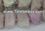 CNG5447 15.5 inches 12*16mm - 15*20mm faceted nuggets kunzite beads