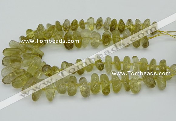 CNG5452 15.5 inches 10*14mm - 12*22mm nuggets lemon quartz beads