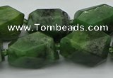 CNG5457 12*16mm - 15*25mm faceted nuggets Canadian jade beads