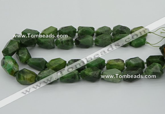 CNG5457 12*16mm - 15*25mm faceted nuggets Canadian jade beads