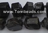 CNG5459 15.5 inches 12*16mm - 15*20mm nuggets black tourmaline beads