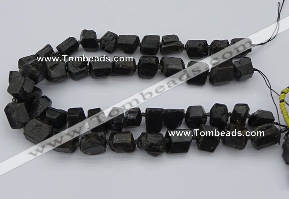 CNG5459 15.5 inches 12*16mm - 15*20mm nuggets black tourmaline beads