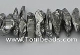 CNG5461 15.5 inches 6*10mm - 8*20mm nuggets plated quartz beads