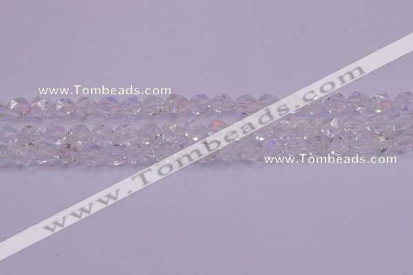 CNG5471 15.5 inches 6mm faceted nuggets white crystal beads