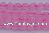 CNG5481 15.5 inches 6mm faceted nuggets rose quartz beads