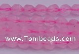 CNG5481 15.5 inches 6mm faceted nuggets rose quartz beads