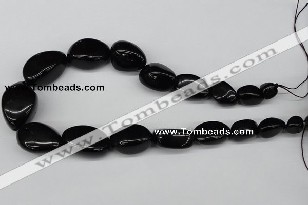 CNG55 15.5 inches 10*12mm - 20*35mm nuggets black agate beads