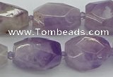 CNG5510 12*16mm - 15*25mm faceted nuggets lavender amethyst beads