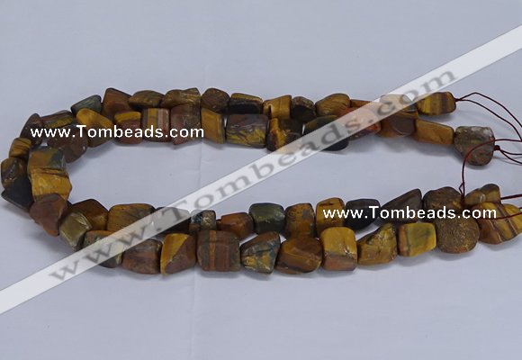 CNG5543 15.5 inches 10*14mm - 12*16mm nuggets yellow tiger eye beads