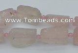 CNG5551 15.5 inches 10*15mm - 15*20mm nuggets rose quartz beads