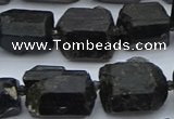 CNG5554 15.5 inches 15*18mm - 18*25mm nuggets black tourmaline beads