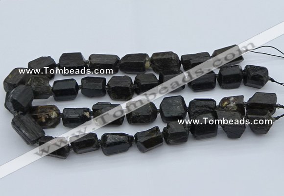 CNG5554 15.5 inches 15*18mm - 18*25mm nuggets black tourmaline beads