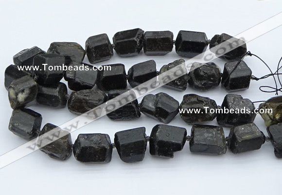 CNG5555 15.5 inches 18*20mm - 20*28mm nuggets black tourmaline beads