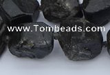 CNG5556 15.5 inches 15*20mm - 18*22mm nuggets black tourmaline beads